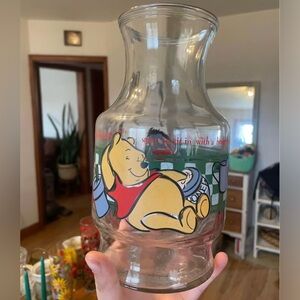Vintage Winnie the Pooh Glass Pitcher